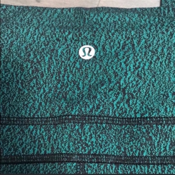 🍋Lululemon Rush Hour Tight Leggings Green Spray Jaquard - Picture 7 of 8